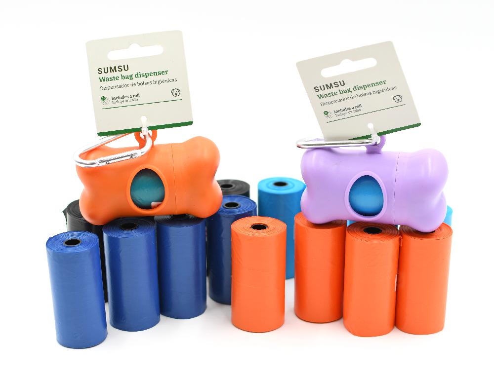 Miscota SUMSU Dispenser per sacchetti igienici viola con 1 rotolo di sacchetti igienici Shopping Online