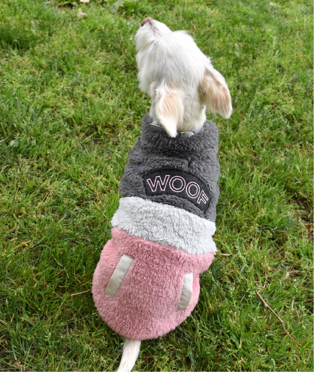Miscota Nayeco Felpa con cappuccio Woof Pink Vendita