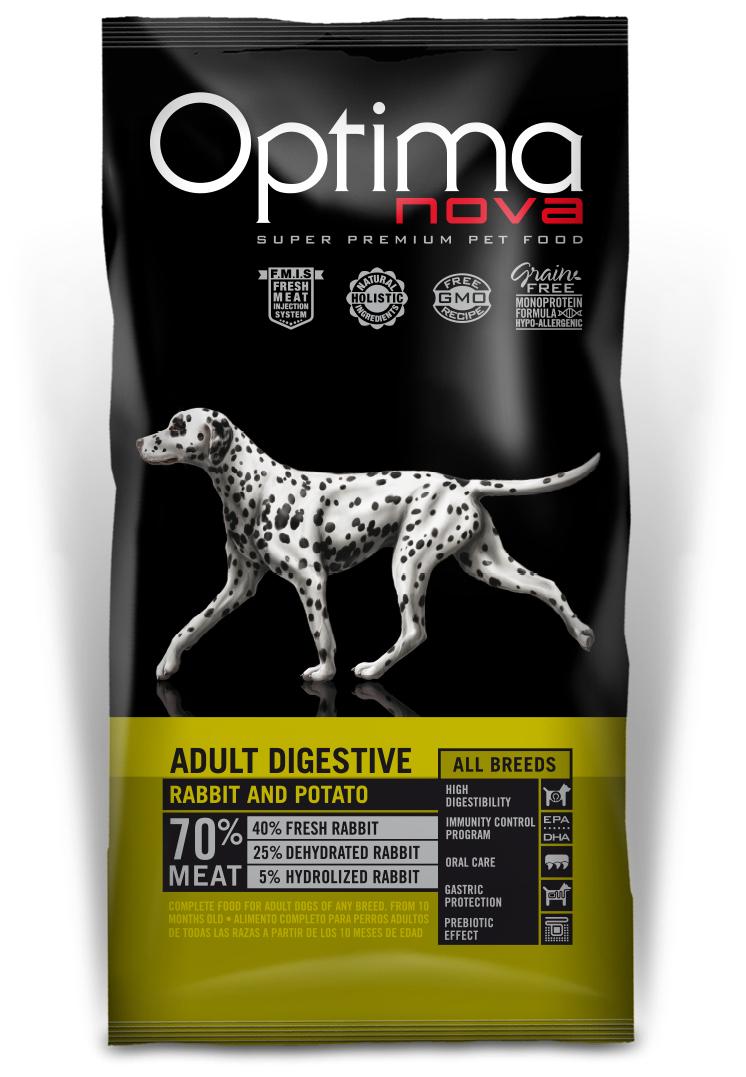Miscota Optimanova Cibo Secco Adult Digestive Coniglio e Patata Fino Al -60%
