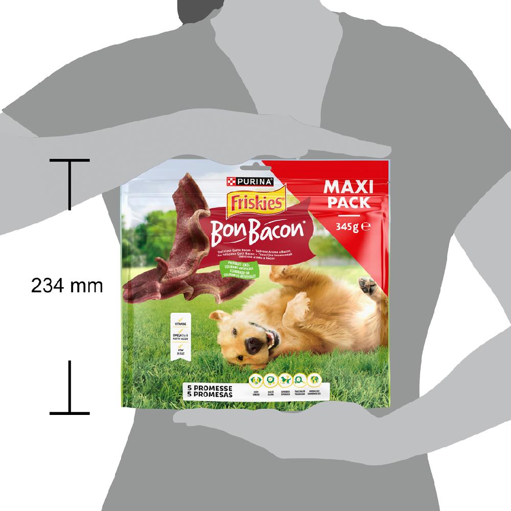 Miscota Purina Friskies Maxipack Bon Bacon Snack per Cani Offerta