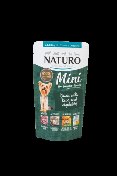 Miscota Naturo Alimento umido con anatra e riso per cani di razza miniatura