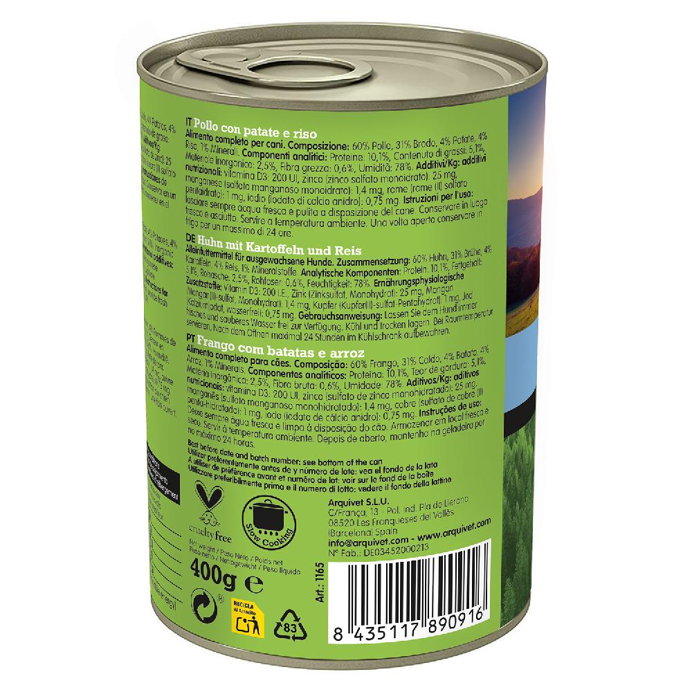 Miscota Arquivet Cibo umido per cani Senior & Light Chicken Soddisfazione Garantita