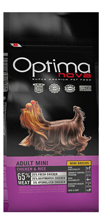 Miscota Optimanova Cibo Secco Adult Mini Pollo e Riso Qualità