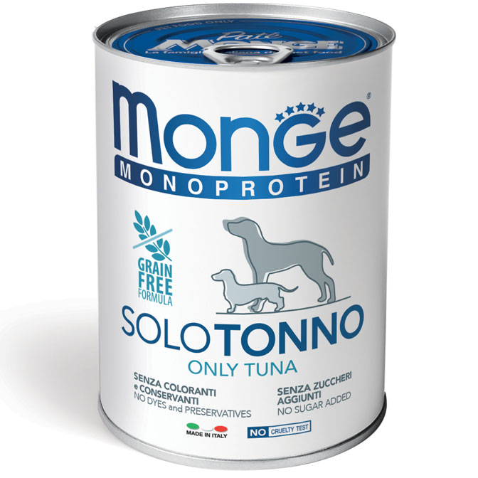 Miscota Monge Cibo Umido Per Cani Ns Wet Paté 100% Tonno Vendita Calda