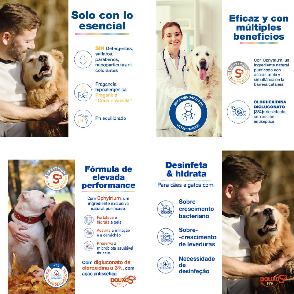 Miscota Douxo S3 PYO Shampoo Idratante Disinfettante per Cani e Gatti I Più Venduti