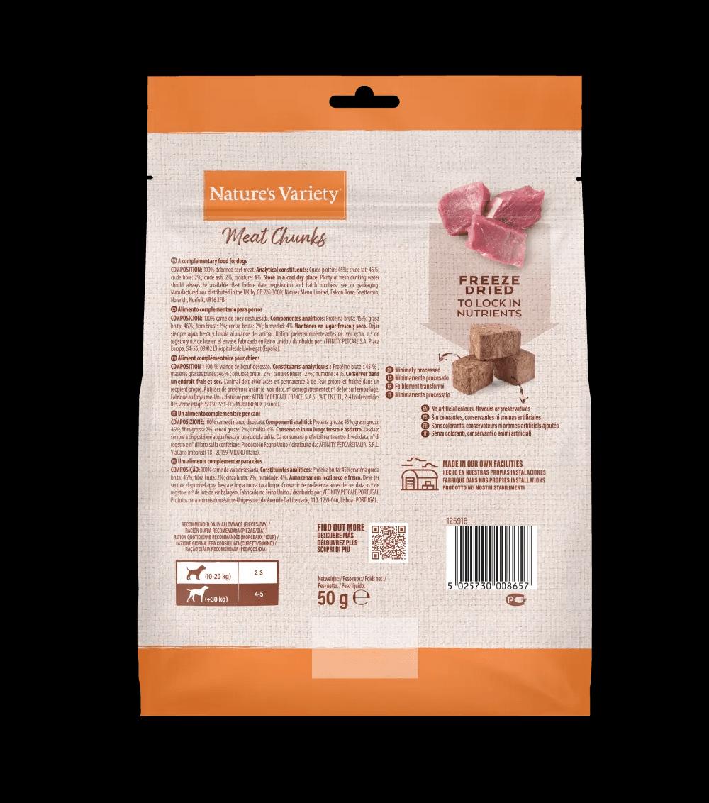 Miscota Nature's Variety Bocados de Carne de Ternera Liofilizados para Perros Nuovi prodotti