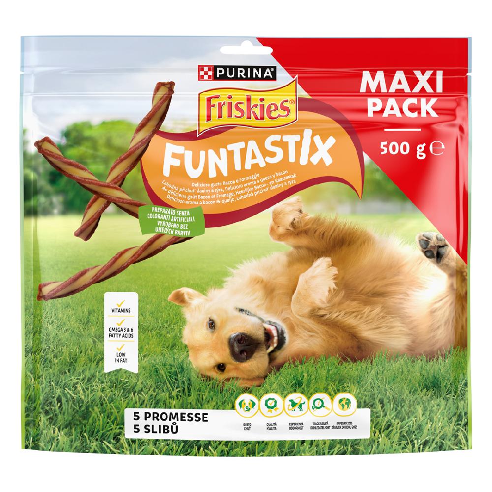 Miscota Purina Friskies Funtastix snack al formaggio e pancetta per cani Offerte speciali