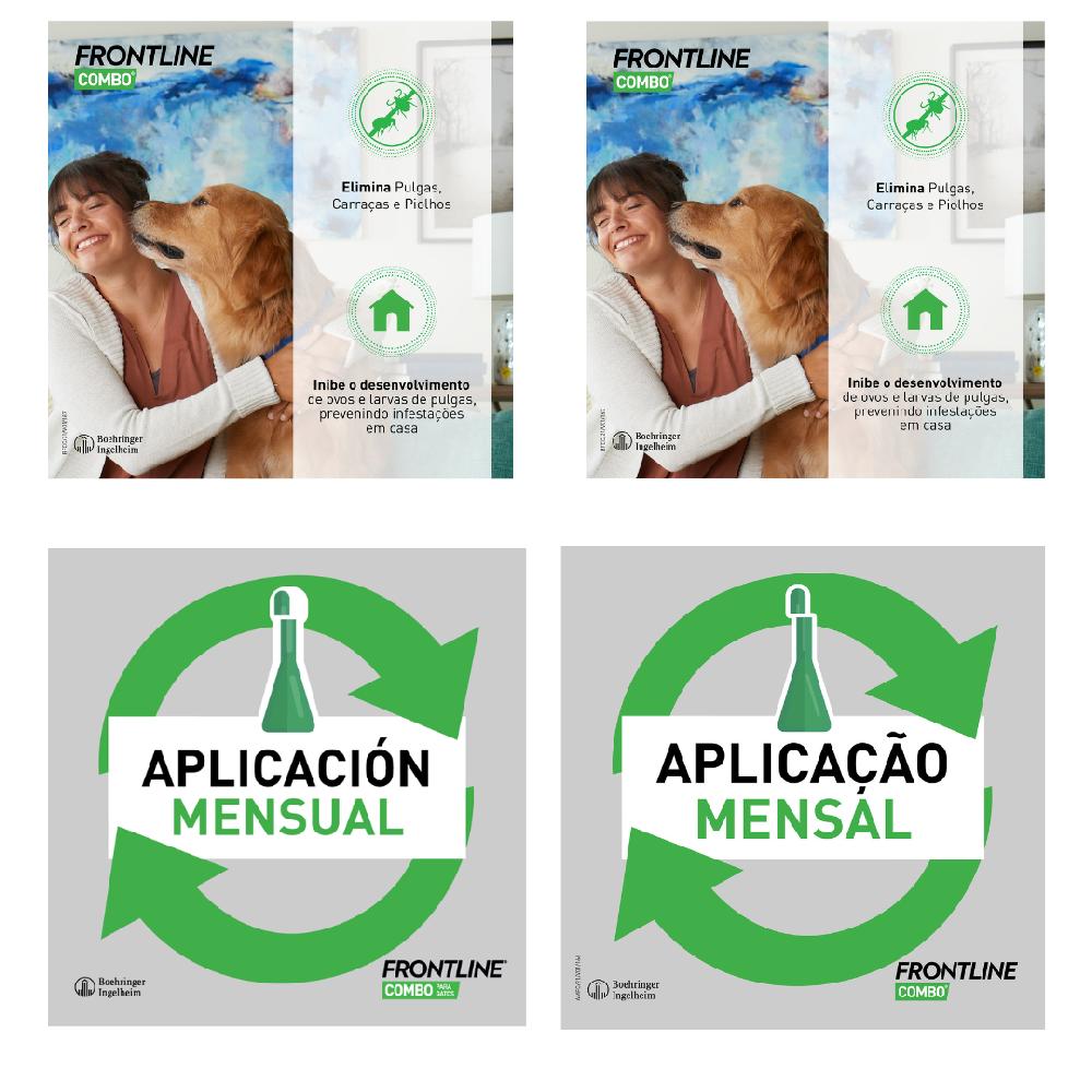 Miscota Frontline Pipette Combo per Cani Piccoli Piccola Taglia 2-10 Kg In vendita