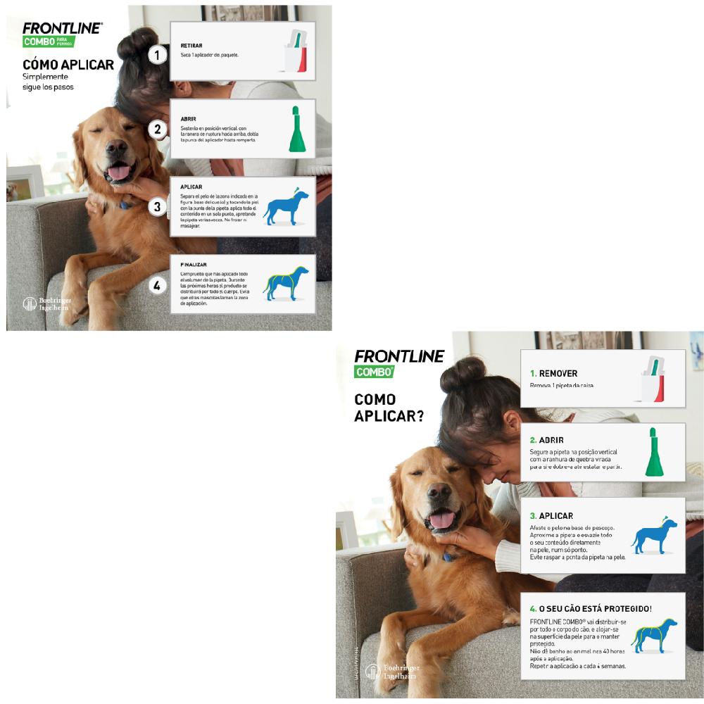 Miscota Frontline Pipette Combo per Cani Piccoli Piccola Taglia 2-10 Kg In vendita