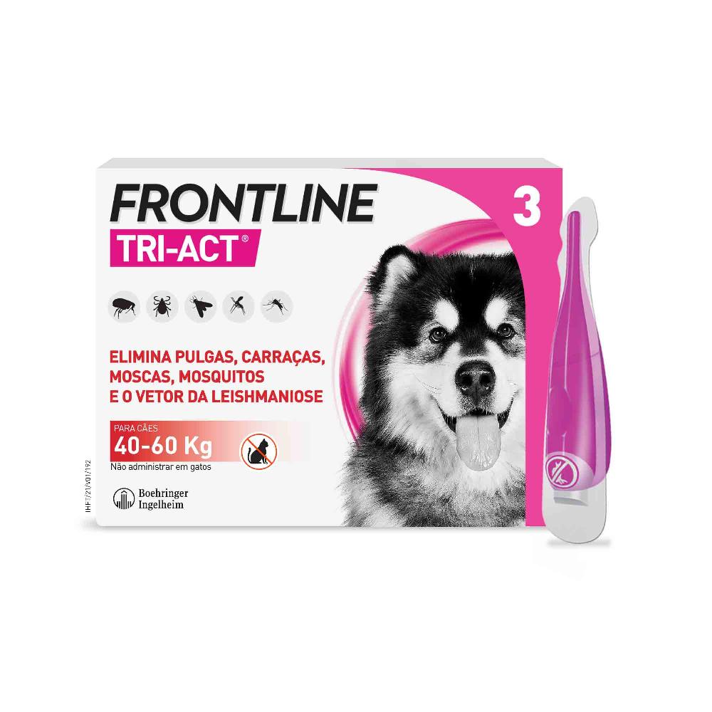 Miscota Frontline Pipette Tri Act per Cani Taglia Gigante 40-60 Kg Spedizione Gratuita