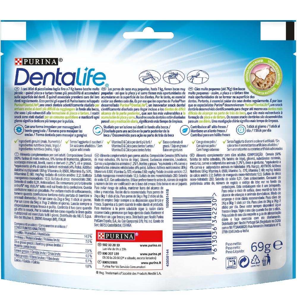 Miscota Dentalife Snack per la Cura del Cavo Orale per Cani in Miniatura da 2 a 7 Kg Grandi sconti
