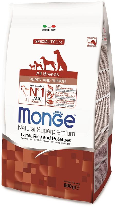 Miscota Monge Cibo Secco per Cani NS Puppy Agnello Riso e Patata Ritorno libero