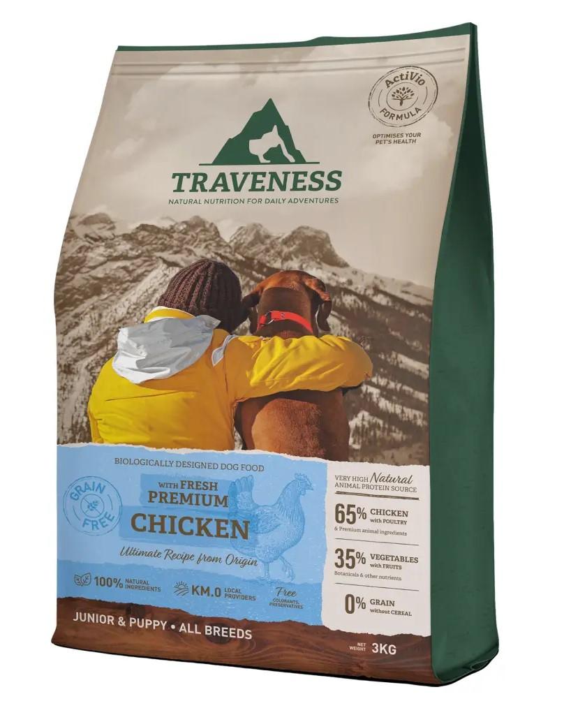 Miscota Traveness Cibo Naturale Ricetta di Pollo Puppy & Junior Senza Cereali
