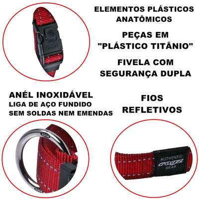 Miscota Rogz Collare riflettente Utility riflettente regolabile Utility Rosso In vendita