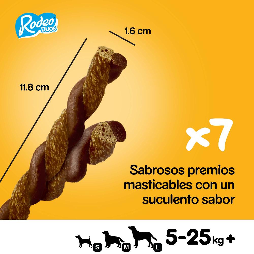 Miscota Pedigree Rodeo Duos Snack per Cani Gusto Formaggio e Manzo Pezzi Unici