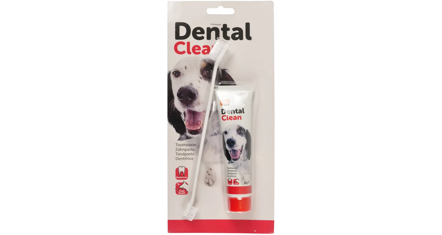 Miscota Flamingo Kit Spazzolino da Denti e Dentifricio per Cani