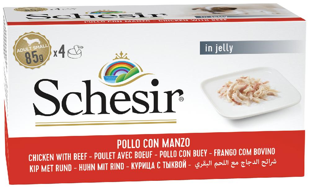 Miscota Schesir Pollo con Buey Multipack 4 uds