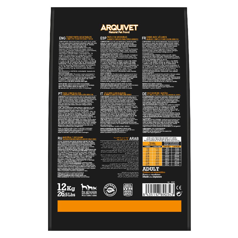 Miscota Arquivet Cibo Secco per Cani Grain Free Adult Tacchino Offerta speciale