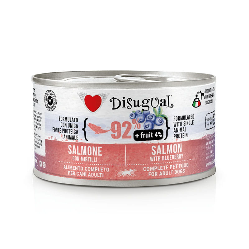 Miscota Disugual Fruit Patè di Salmone con Mirtillo per Cani Fornitura limitata