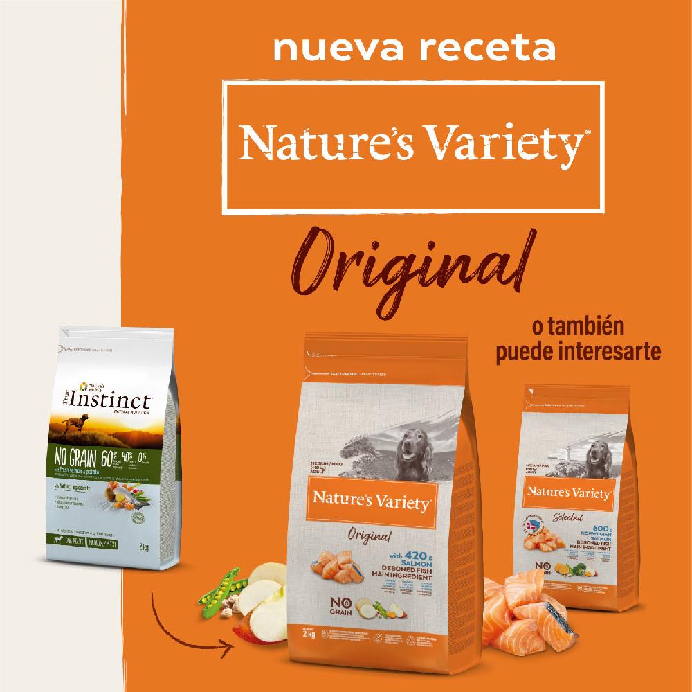 Miscota Nature's Variety Pienso Original Grain Free de Salmón para Perros Adultos Medium Convenienza