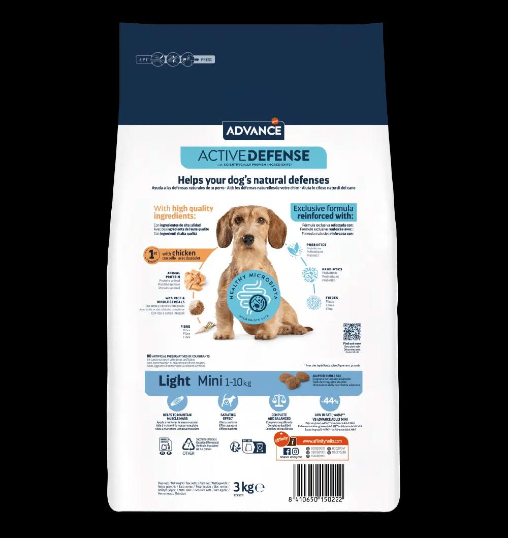 Miscota Advance Pienso Light para Perros Mini de Pollo y Arroz Vendite stagionali