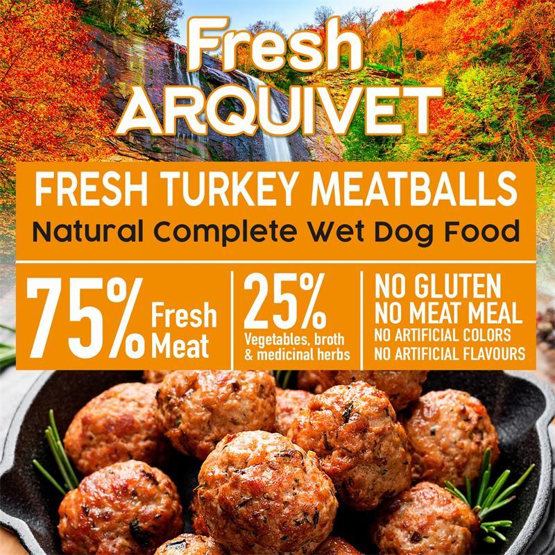 Miscota Arquivet Comída Húmeda Fresh Albóndigas de Pavo con Brócoli y Calabaza 50% di sconto con spedizione gratuita