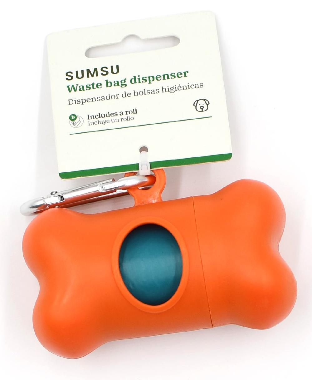 Miscota SUMSU Dispenser per sacchetti igienici Arancione con 1 rotolo di sacchetti igienici Trasporto libero internazionale