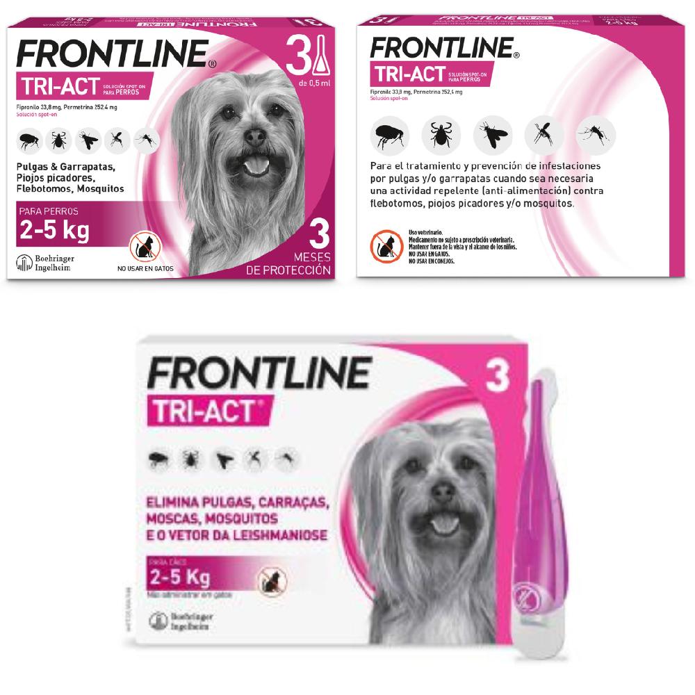Miscota Frontline Pipette Tri Act per Cani Taglia Toy 2-5 Kg Soddisfazione Garantita