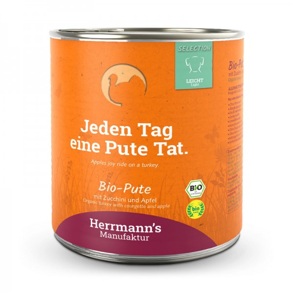 Herrmann's Selection Light Tacchino Bio con Zucchine e Mele per Cani In Saldo