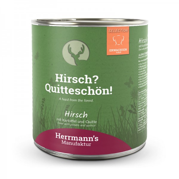 Herrmann's Selection Cervo con Patate e Mele per Cani Moda