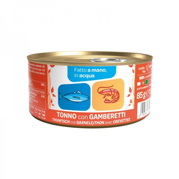 WeNature Tonno con Gamberetti in Acqua Umido per Gatti Qualità