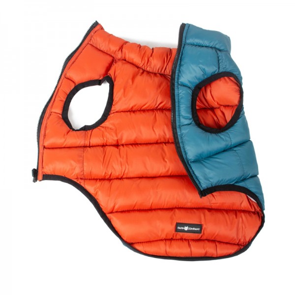 Farm Company Piumino Reversibile Fiemme Ottanio/Mattone per Cani Sottocosto
