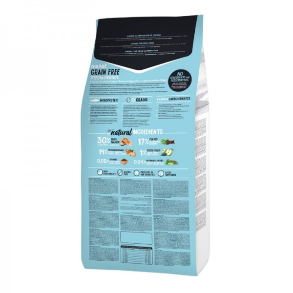 Ownat Dog Hypoallergenic Grain Free Adult Salmone per Cani Italy