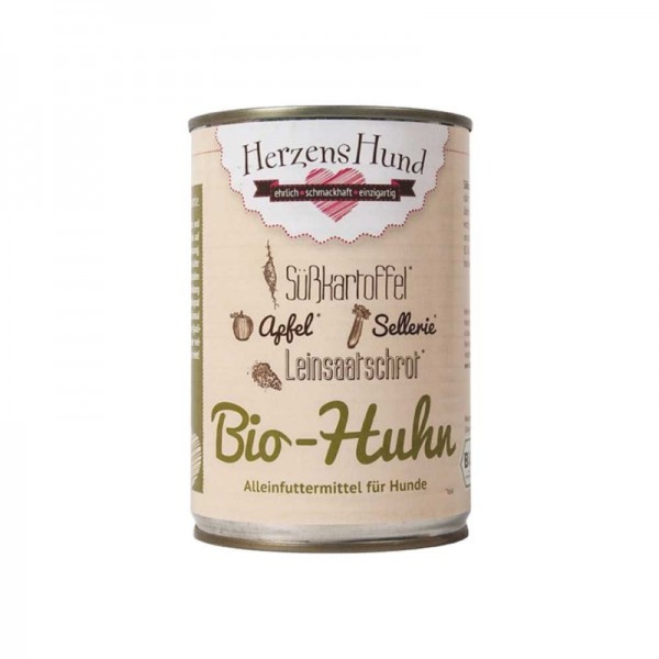 Herzens Hund Pollo Biologico con Verdure Bio Umido per Cani Economico