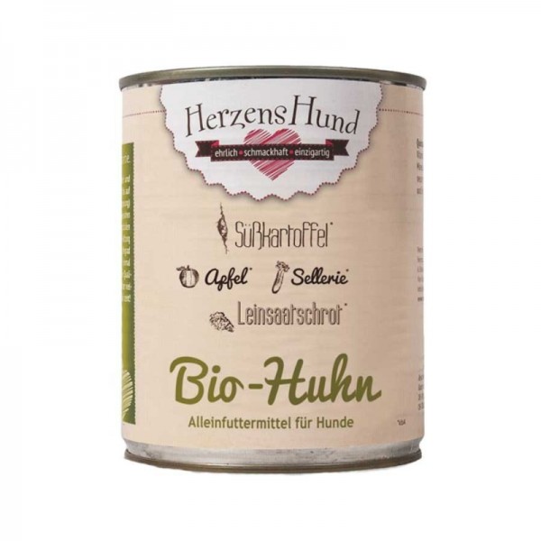 Herzens Hund Pollo Biologico con Verdure Bio Umido per Cani Economico