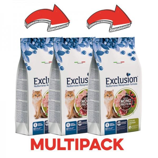 Exclusion Mediterraneo Sterilized Pollo Noble Grain per Gatti Italy