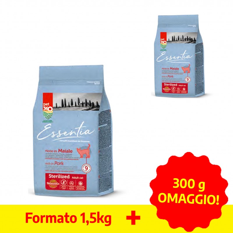 Essentia Adult Sterilized al Maiale Grain Free per Gatti
