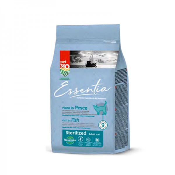 Essentia Adult Sterilized al Pesce Grain Free per Gatti Qualità