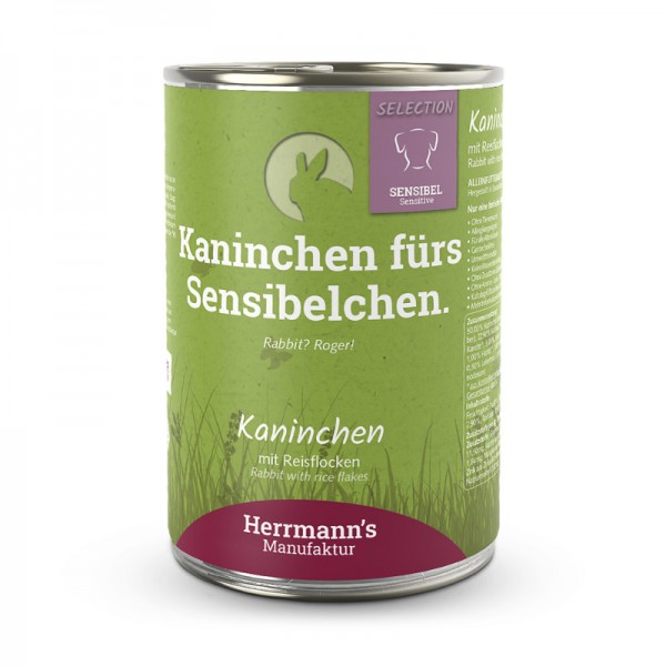 Herrmann's Selection Coniglio con Fiocchi di Riso per Cani In Vendita