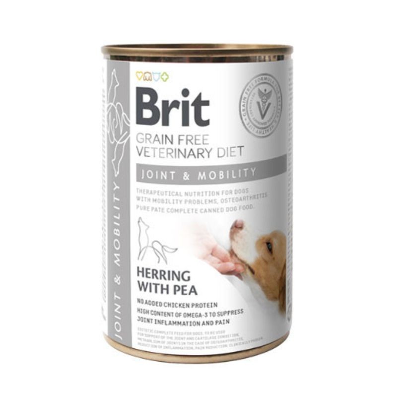 Brit Veterinary Diet Joint & Mobility Aringa e Piselli Umido per Cani