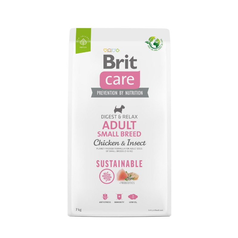 Brit Care Sustainable Adult Small Pollo e Insetti Per Cani