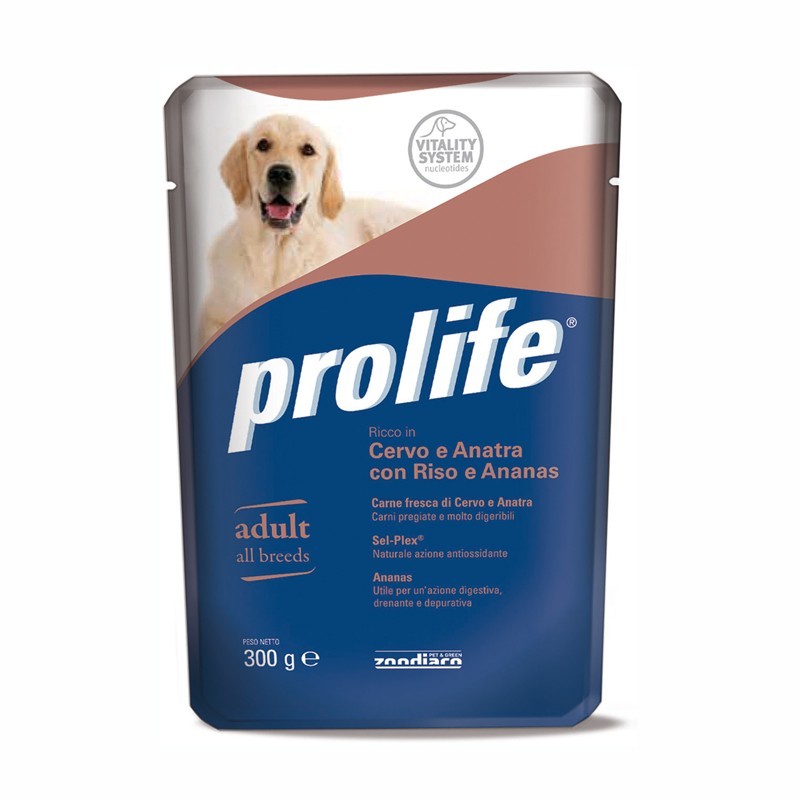 Prolife Busta al Cervo e Anatra per Cani 300gr