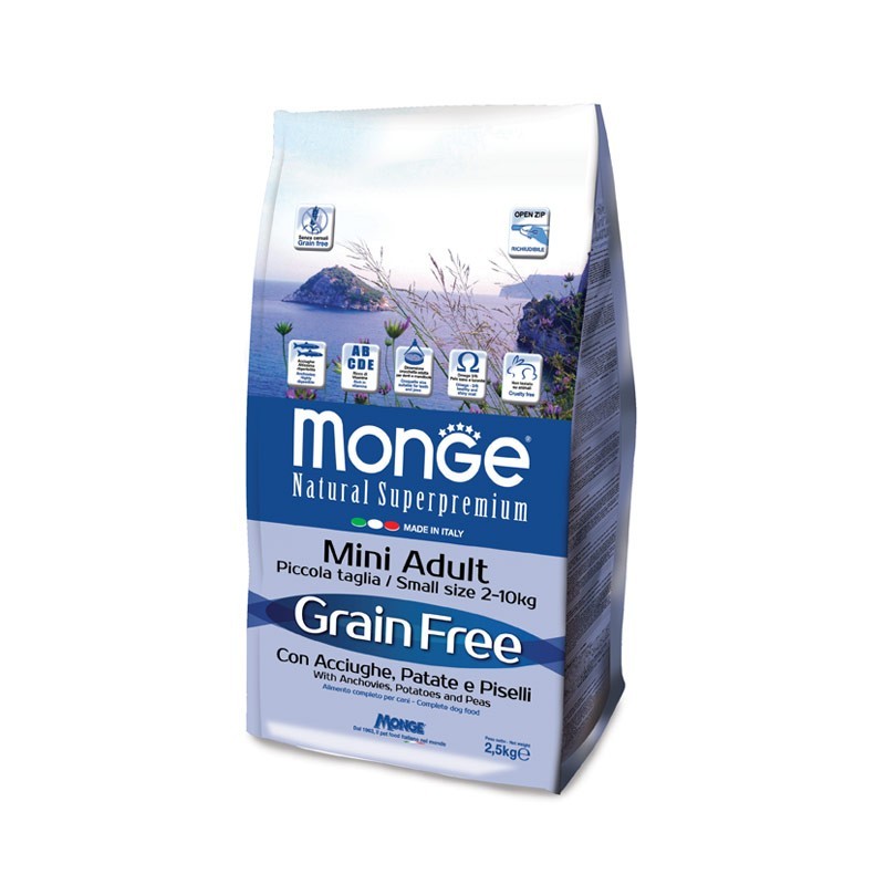 Monge Grain Free Adult Mini Acciughe e Patate