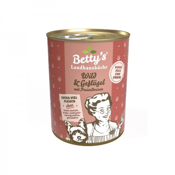 Betty's Landhausküche Selvaggina e Pollame Umido per Cani Prezzo basso
