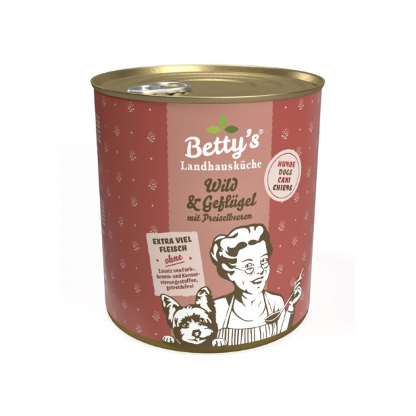Betty's Landhausküche Selvaggina e Pollame Umido per Cani Prezzo basso