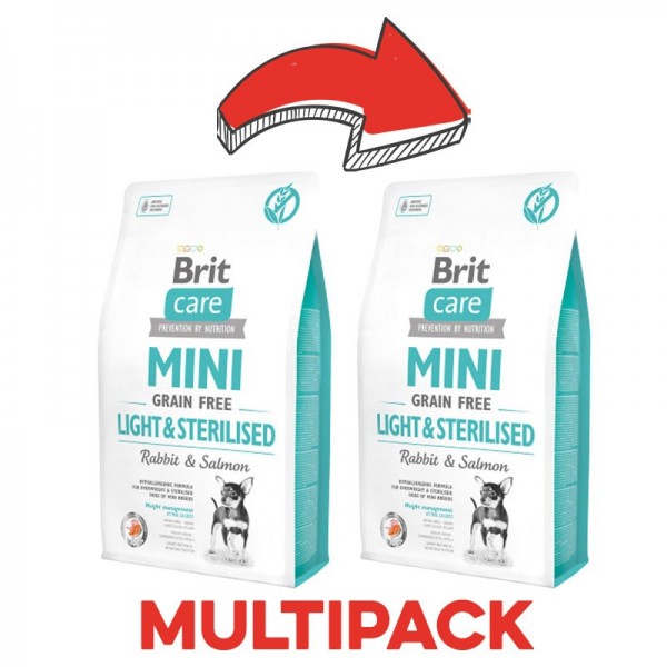 Brit Care Mini Grain Free Light & Sterilised Coniglio e Salmone Negozio