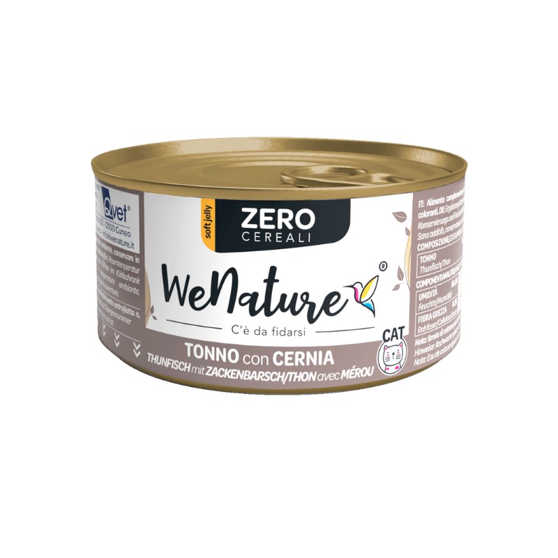 WeNature Zero Cereali Tonno con Cernia al Vapore per Gatti Offerte stagionali