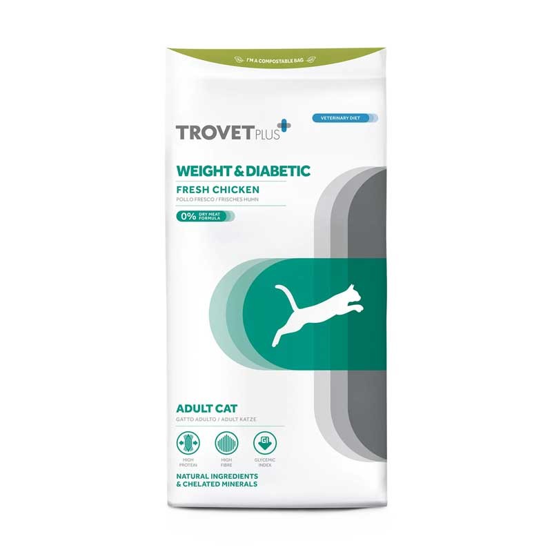 Trovet+ Weight & Diabetic Pollo Fresco per Gatti