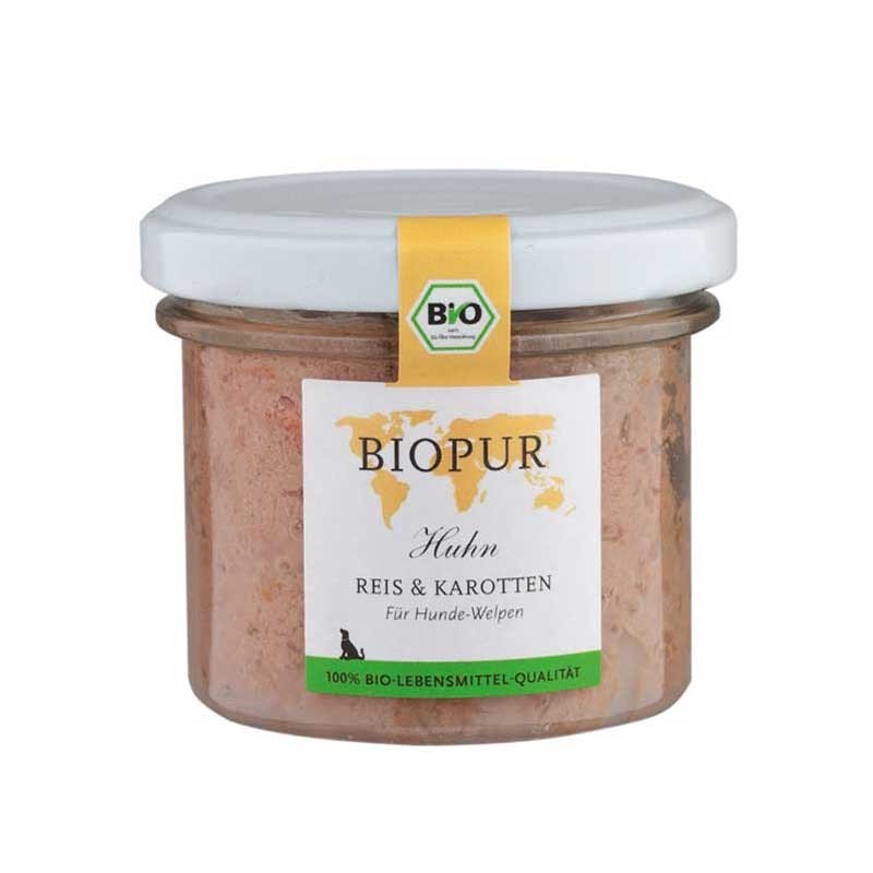 Biopur Puppy Pollo Riso e Carote Umido per Cuccioli 100 g