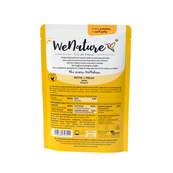 WeNature Kitten Straccetti di Pollo Soft Jelly in Busta per Gattini Outlet